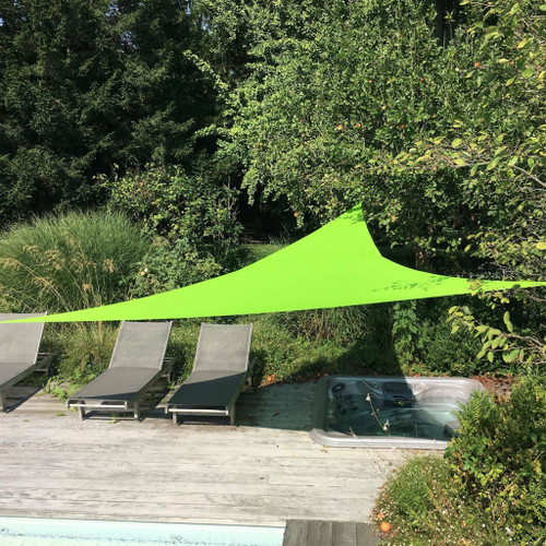 Alice'S Garden Voile d'ombrage triangulaire extensible EASYWIND 3,6 x 3,6 x 3,6m - vert - Anti UV UPF 50+