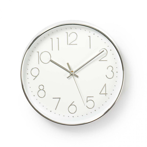 Alpexe - Horloge Murale Circulaire | 30 cm de Diamètre | Blanc et Argent Alpexe  - Alpexe