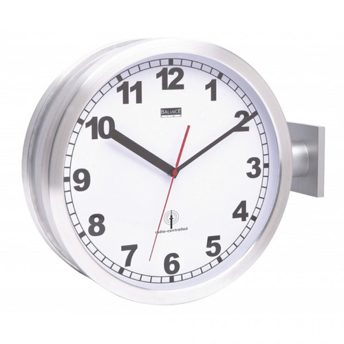 Alpexe - Horloge murale Radio-contrôlée 38 cm Analogiques Argent/Blanc Alpexe  - Horloges, pendules Multicolore
