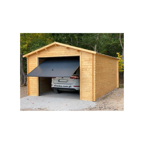 Garages en bois Garage en bois | 24m2 | 4x6m | imprégnée | Ep. 28mm | couleur: marron