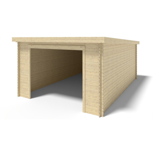 Garages en bois ALTANKA Garage en bois | 24m2 | 4x6m | Ep. 28mm | couleur: naturel