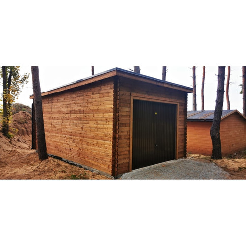 Garages en bois Garage en bois | 24m2 | 4x6m | imprégnée | Ep. 28mm | couleur: marron