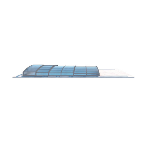 ALTANKA Abri de piscine Skyline | 6,47x3,50 m | polycarbonate alvéolaire 8 mm | Couleur Ral7037 Gris