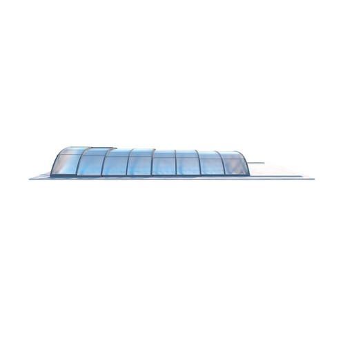 ALTANKA Abri de piscine Skyline | 8,61x4,20 m | polycarbonate alvéolaire 8 mm | Couleur Ral7037 Gris