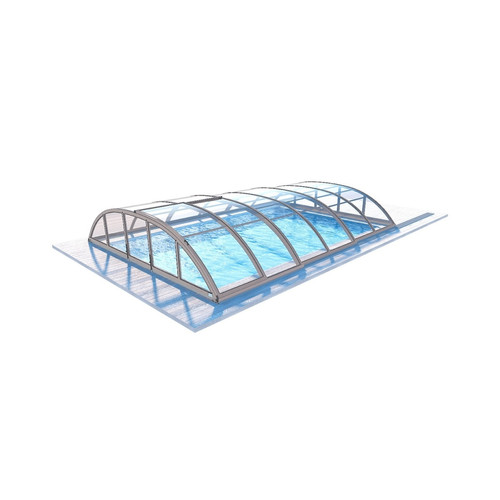 Accessoires piscines hors sol ALTANKA Abri de piscine Horizon pour les modèles 6,20x4,10 m | BAS88, BAS788 | polycarbonate massif 3 mm | Couleur Ral7037 Gris