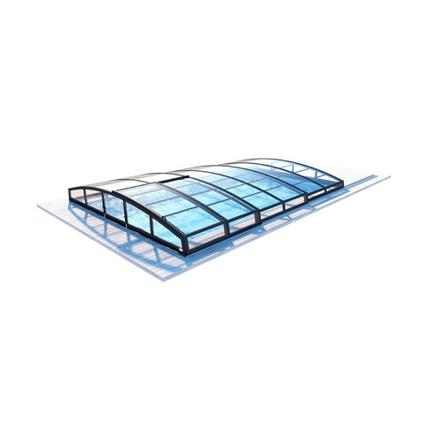Accessoires piscines hors sol ALTANKA Abri de piscine Skyline pour les modèles 5x3 m | BAS86, BAS786 | polycarbonate massif 3 mm | Couleur Ral7016 Graphite