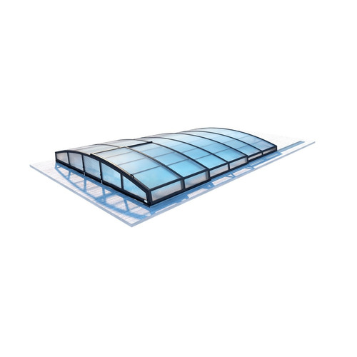 ALTANKA - Abri de piscine Skyline pour les modèles 6,20x3 m | BAS87, BAS787 | polycarbonate alvéolaire 8 mm | Couleur Ral7016 Graphite ALTANKA  - Accessoires piscines hors sol