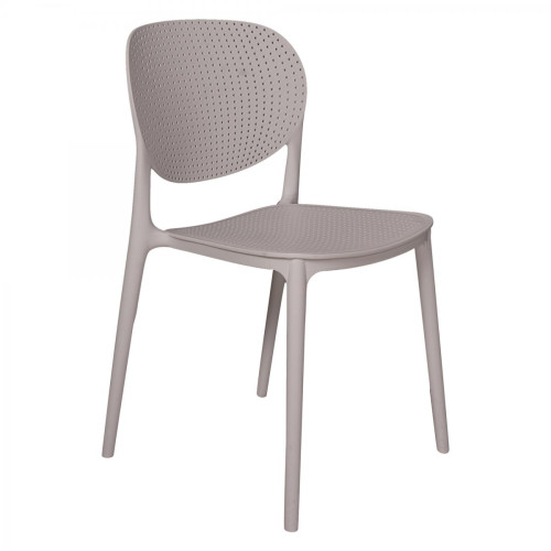 Alter - Chaise empilable perforée sans accoudoirs, pour intérieur et extérieur, en polypropylène, cm 46x51h81, couleur Blanc Alter - Maison