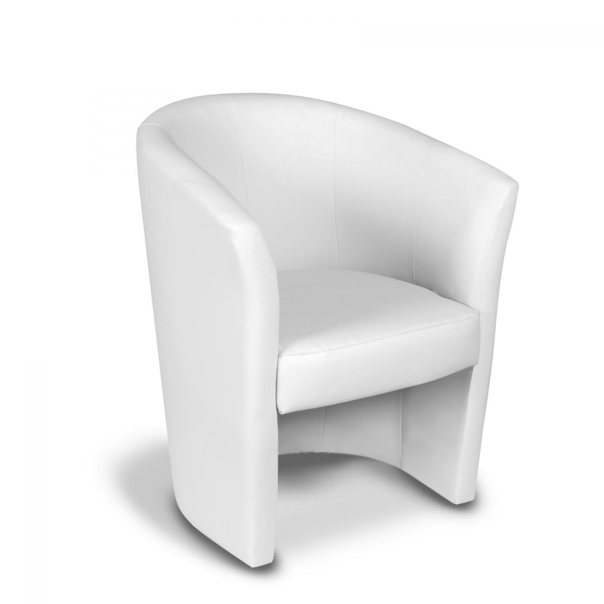 alter fauteuil avec revêtement en éco-cuir, couleur blanche, 65 x 78 x 60 cm  blanc