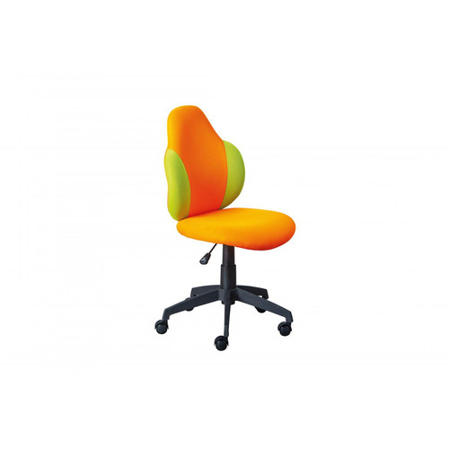 Alter - Fauteuil de bureau réglable en hauteur, avec assise en tissu doux orange et jaune, 58x56x92 / 102 cm Alter  - Fauteuil assise haute