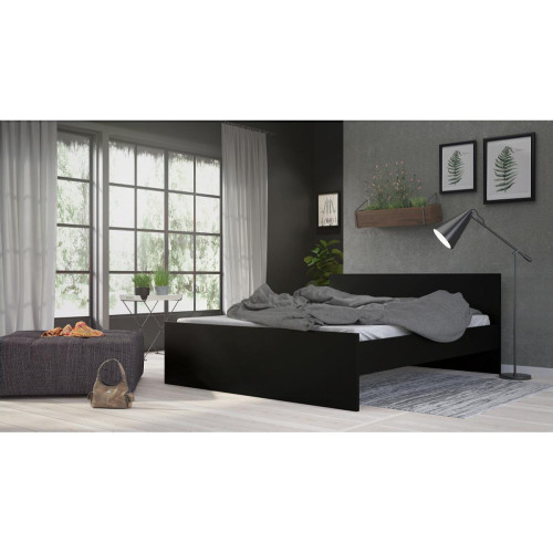 Alter -Structure pour lit double, coloris noir, 166 x 80 x 206,6 cm Alter  - Lit enfant Noir