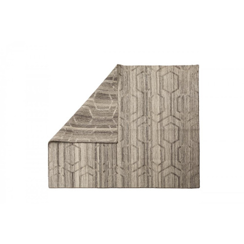 Tapis Alter Tapis moderne Detroit, style kilim, 100% coton, gris, 250x150cm