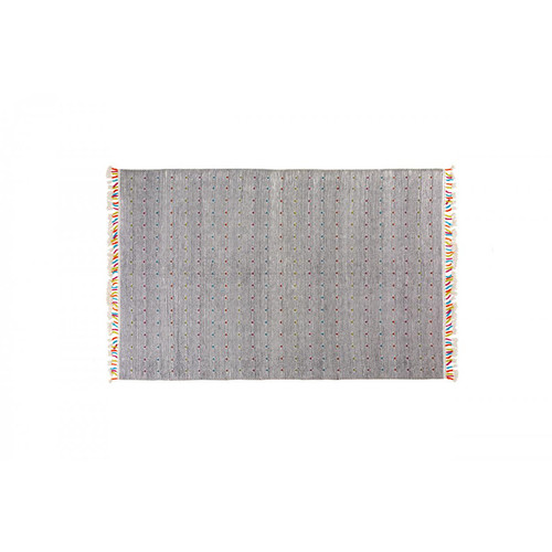 Tapis Alter Tapis Texas moderne, style kilim, 100% coton, gris, 150x80cm