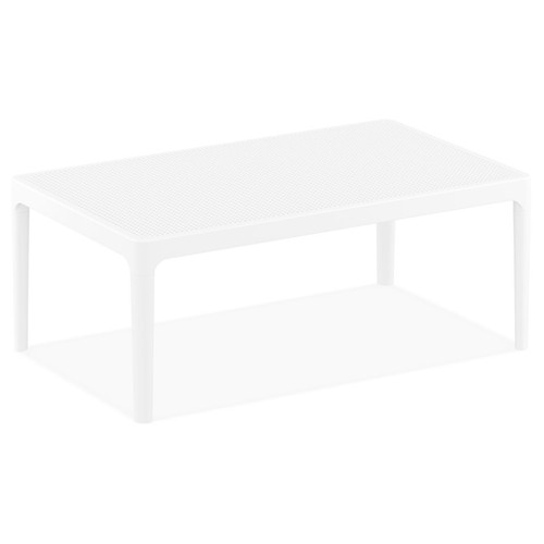 Tables basses Alterego Table basse de jardin 'DOTY' blanche design - 100x60 cm