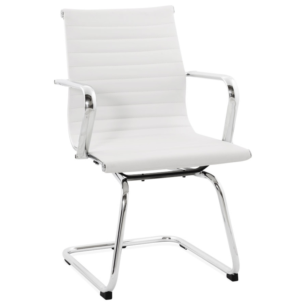 alterego chaise de bureau design 'giga' en matière synthétique blanche  blanc