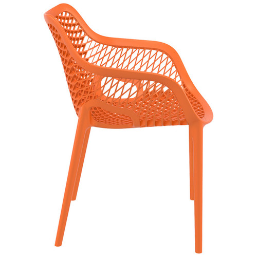 Alterego Chaise de jardin / terrasse 'SISTER' orange en matière plastique