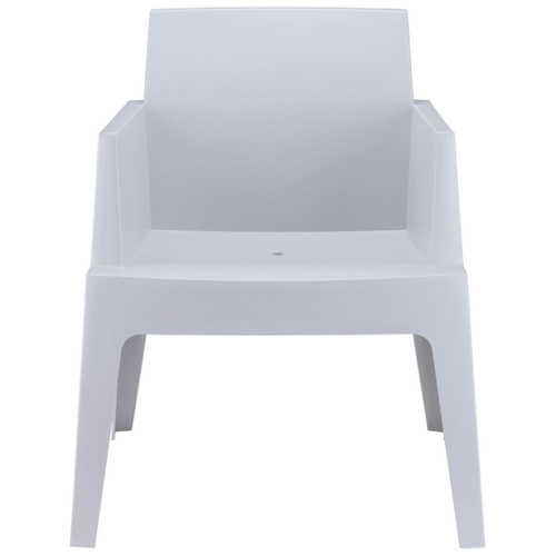 Chaises Chaise design 'PLEMO' grise claire en matière plastique