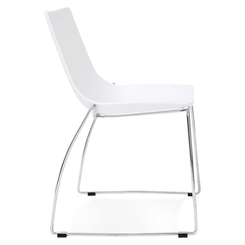 Chaises Chaise design 'TRENO' blanche en matière plastique