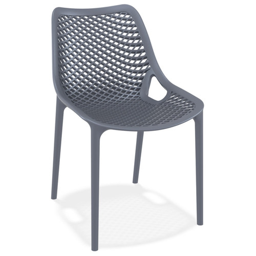 Alterego - Chaise moderne 'BLOW' gris foncé en matière plastique Alterego  - Chaises Design