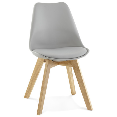 Alterego - Chaise moderne 'TEKI' grise Alterego  - Chaise scandinave grise Chaises