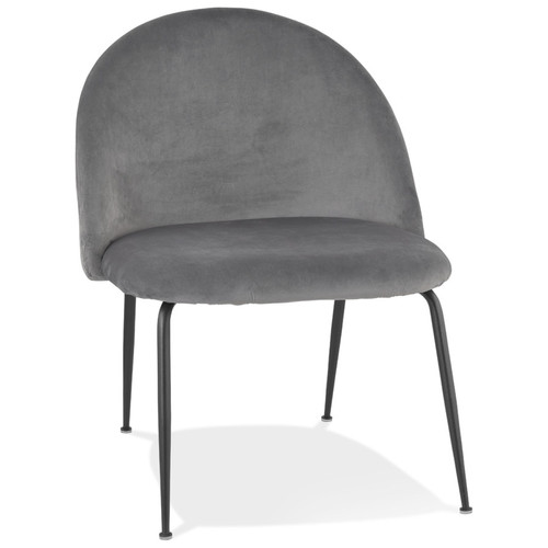 Alterego - Fauteuil lounge 'MERMAID' en velours gris clair et pieds en métal noir Alterego - fauteuil beige Fauteuils