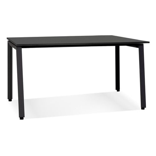 Alterego - Table de réunion / bureau bench 'AMADEUS SQUARE' noir - 140x140 cm Alterego  - Bureaux Aluminium, bois, metal, bois