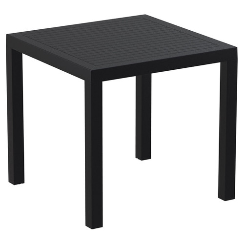 Alterego - Table de terrasse 'CANTINA' design en matière plastique noire - 80x80 cm Alterego  - Tables d'appoint Alterego