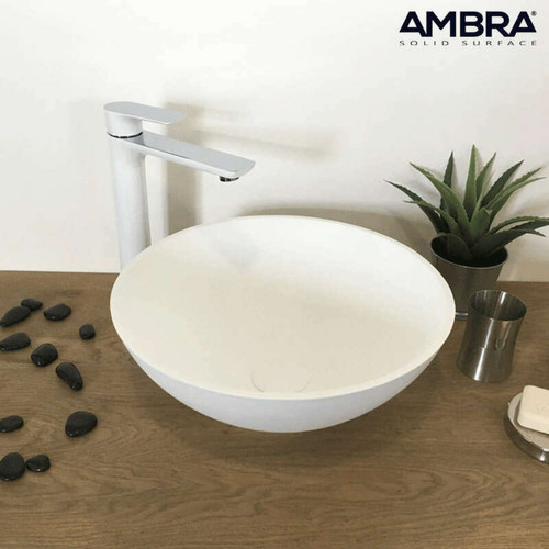 Ambra - Collection Ambra - Vasque à poser ronde 38 cm en Solid surface  - Coppa Ambra  - Vasque