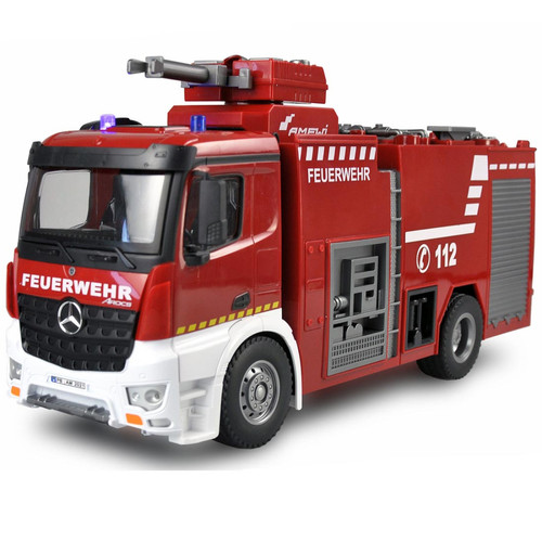 Voitures RC Amewi Camion de Pompier Télécommandé Fourgon Pompe-Tonne FPT 1/18 ème RTR 2.4 Ghz