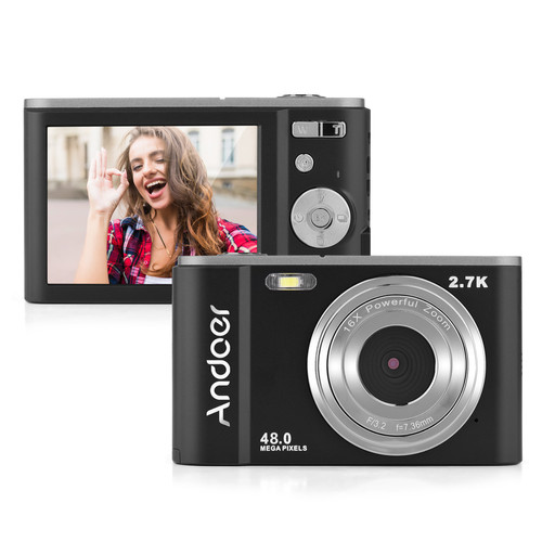 Andoer - Andoer Appareil photo numérique portable, 48MP, 2.7K, couleur noire Andoer  - St Valentin - Vidéo