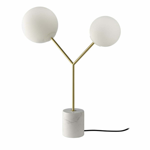 Angel Cerda - Lampe de table en marbre et acier doré Angel Cerda - Luminaires