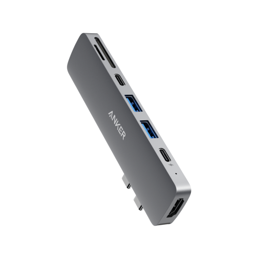 Anker - Anker 547 USB-C Hub (7-in-2, for MacBook) Gray - Convertisseur Audio et Vidéo