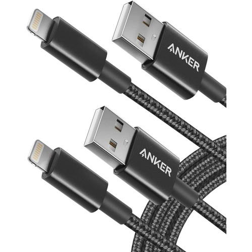 Anker - Anker câble USB 180 cm en Double tressage Nylon avec connecteur Lightning [certifié MFi par Apple] pour iPhone X / 8/8 Plus / 6s / 6s Plus / 6/6 Plus, iPad Air 2 et Autres Anker  - Câble Lightning