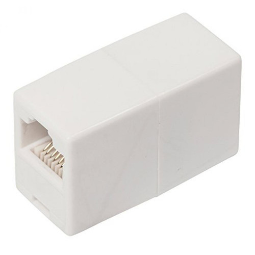 Switch Ansco Valueline TEL-0008 8/8 Adaptateur avec fiche RJ45 femelle ET fiche RJ45 femelle, ivoire Coupleur Informatique ou téléphone