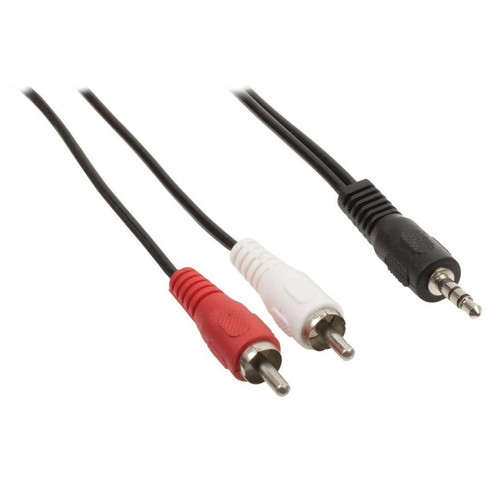 accessoires cables meubles supports Ansell Câble adaptateur audio Jack 3,5 mm stéréo mâle vers 2x RCA mâles 1,50 m noir