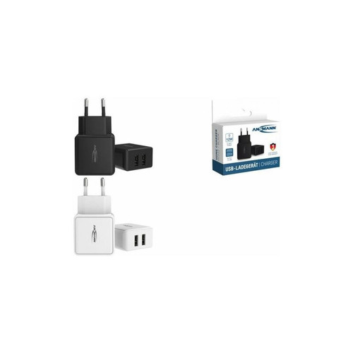 Ansmann - ANSMANN Chargeur USB Home Charger HC212, 2x port USB, noir () Ansmann  - Ansmann