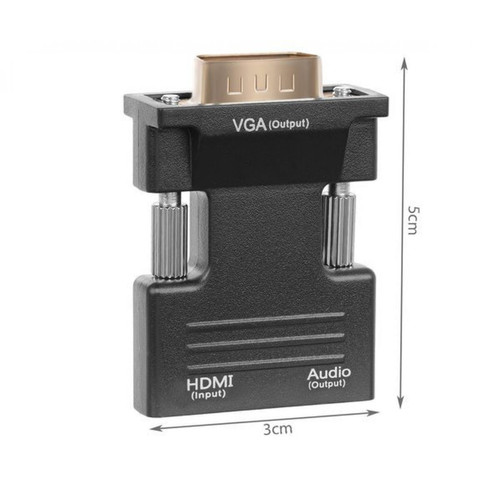 Ansonic Adaptateur Convertisseur slim HDMI mâle vers VGA D-Sub Femelle + Audio
