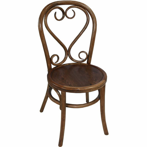 Antic Line Creations - Chaise brasserie en bois d'orme Montmartre. Antic Line Creations - Maison Marron noir