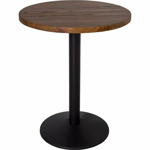 Antic Line Creations - Table bistrot ronde plateau en bois d'orme 60 x 75 cm. - Tables d'appoint Ronde