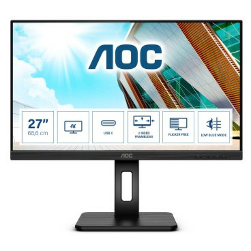 Aoc - AOC U27P2CA écran plat de PC 68,6 cm (27") 3840 x 2160 pixels 4K Ultra HD LED Noir Aoc  - Ecran PC Gamer