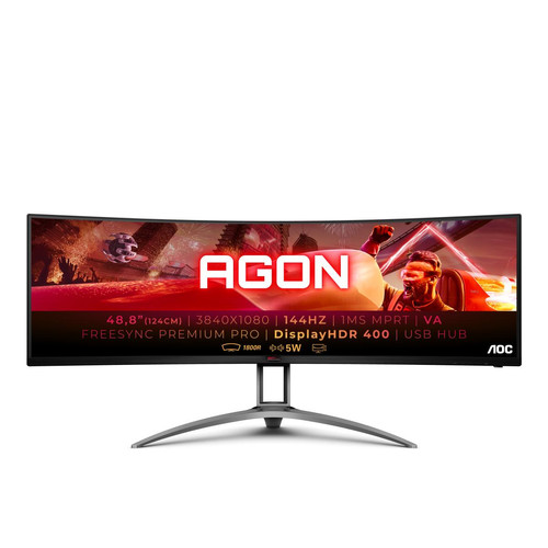 Aoc - AOC AG493QCX LED display 124 cm (48.8") 3840 x 1080 pixels Noir, Rouge - Aoc