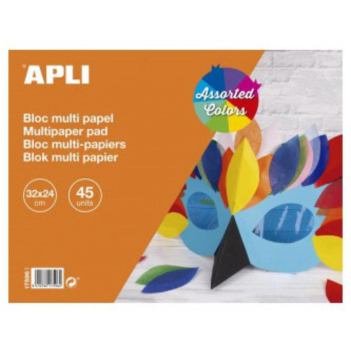 Apli Agipa - Bloc assortiment de papiers 32x24cm Apli Agipa  - Dessin et peinture Apli Agipa
