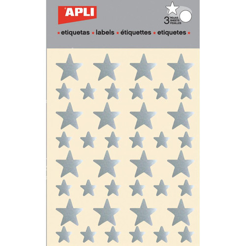 Apli Agipa - Gommettes étoile 12 et 20 mm Argenté x 120 - Apli Agipa Apli Agipa  - Colle & adhésif