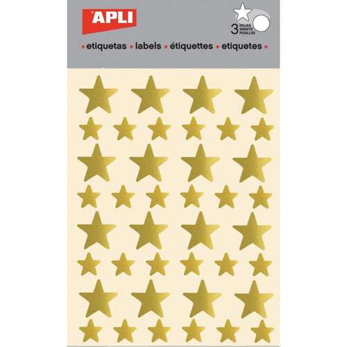 Apli Agipa - Gommettes étoile Ø12 et 20 mm Doré x 120 - Apli Agipa Apli Agipa  - Colle & adhésif