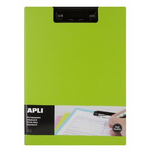 Apli - Apli 17207 - Porte-blocs avec rabat Premium Vert A4 Apli  - Apli