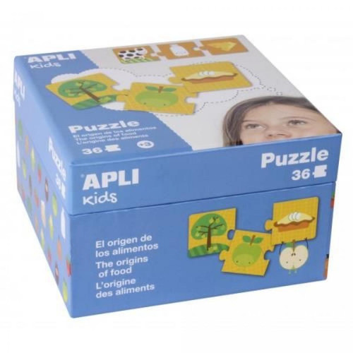 Apli - Puzzle 36 pièces L'origine des aliments Apli Apli  - Animaux Apli