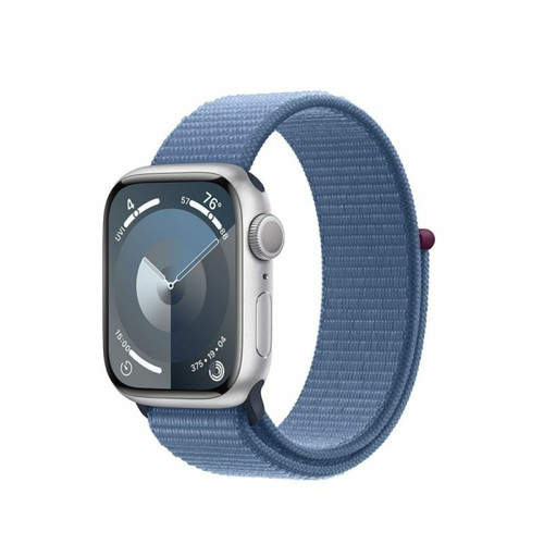 Apple - Apple Watch 9 GPS 41mm aluminium Srebrny , Zimowy B??kit opaska sportowa Apple  - Apple Watch