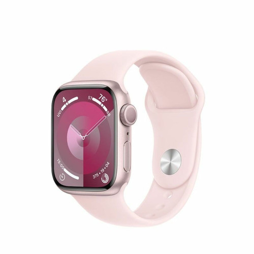 Apple - Apple Watch 9 GPS 41mm aluminium Ró?owy , Ró?owy pasek sportowy M/L Apple  - Apple Watch