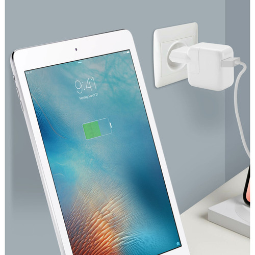 Apple Chargeur Adaptateur Secteur USB 12W Compatible iPod iPad IPhone d'Origine Blanc