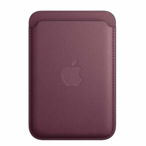 Apple - Porte cartes en tissage fin pour iPhone avec MagSafe Mûre - Accessoires officiels Apple iPhone Accessoires et consommables